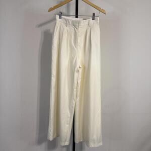 Officine Generale 100% Wool Women's "Elia" Cream Wide-Leg Pants - Size 34 $640